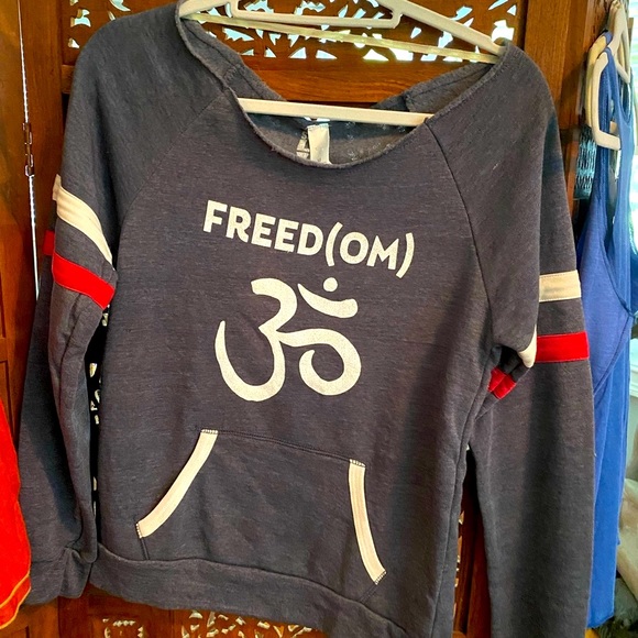 Yoga Swag Wide Necked Cut Freed(om) Sweatshirt - Picture 2 of 3
